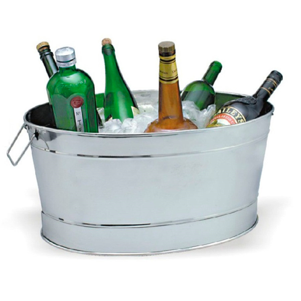 [197.03] CUBITERA GRANDE OVAL 52x36x24,5 CM PLATEADO INOX (1 UNID.)