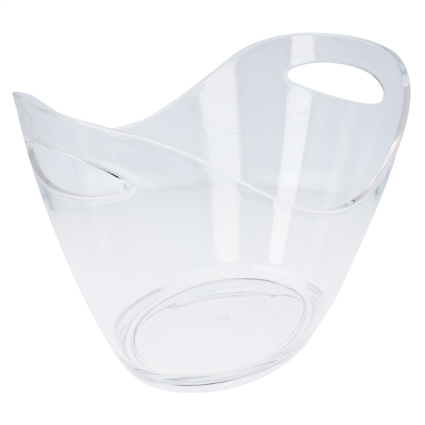 [204.20] CUBITERA OVAL 3300 ML 27x20x20 CM TRANSPARENTE ACRÍLICO (1 UNID.)