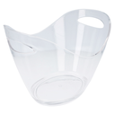 CUBITERA OVAL 3300 ML 27x20x20 CM TRANSPARENTE ACRÍLICO (1 UNID.)