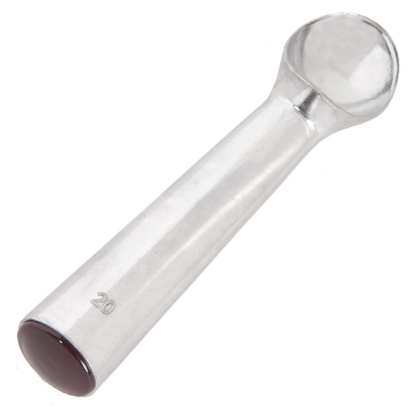 [118.66] CUCHARA HELADO 20 BOLAS/LITRO 60 ML 4,2x17,7 CM MARRÓN ALUMINIO (1 UNID.)