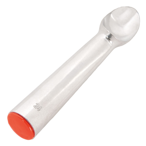 [118.67] Cuchara Helado 24 Bolas/Litro 44 Ml 3,8X17,7 Cm Rojo Aluminio (1 Unid.)