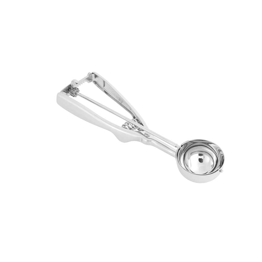 [118.10] PINZA 24 BOLAS x LITRO DE HELADO 44 ML 5x21,5 CM PLATEADO INOX (1 UNID.)
