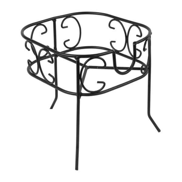 [220.43] PEDESTAL PARA CÓDIGO 215.56 'WAKI GLASS' 16,5x16,5x16,4 CM NEGRO METAL (1 UNID.)