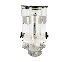 DISPENSADOR DE CEREALES TRIPLE 20x20x45 CM TRANSPARENTE ACRÍLICO (1 UNID.)