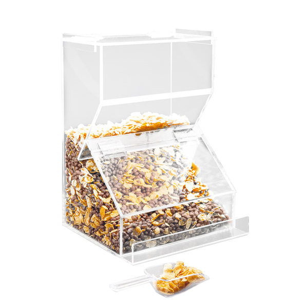 DISPENSADOR DE CEREALES 10 L 25,5x26,5x36 CM TRANSPARENTE ACRÍLICO (1 UNID.)