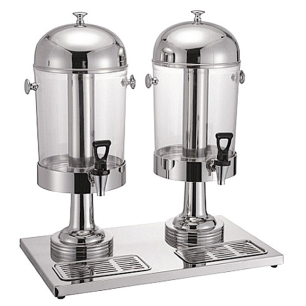 [182.59] DISPENSADOR PARA ZUMOS 2x8 L 56x35x59CM PLATEADO INOX (1 UNID.)