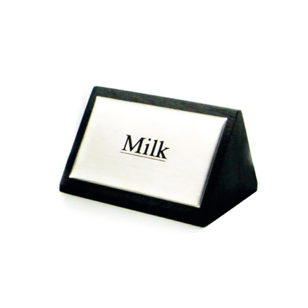 Identificadores "Milk" 7,5X4,5 Cm Negro Madera (1 Unid.)
