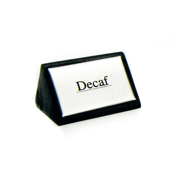 [161.13] IDENTIFICADORES "DECAF" 7,5x4,5 CM NEGRO MADERA (1 UNID.)