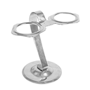 STAND PARA 2 CONOS DE HELADO 11x7,5 CM PLATEADO INOX (1 UNID.)