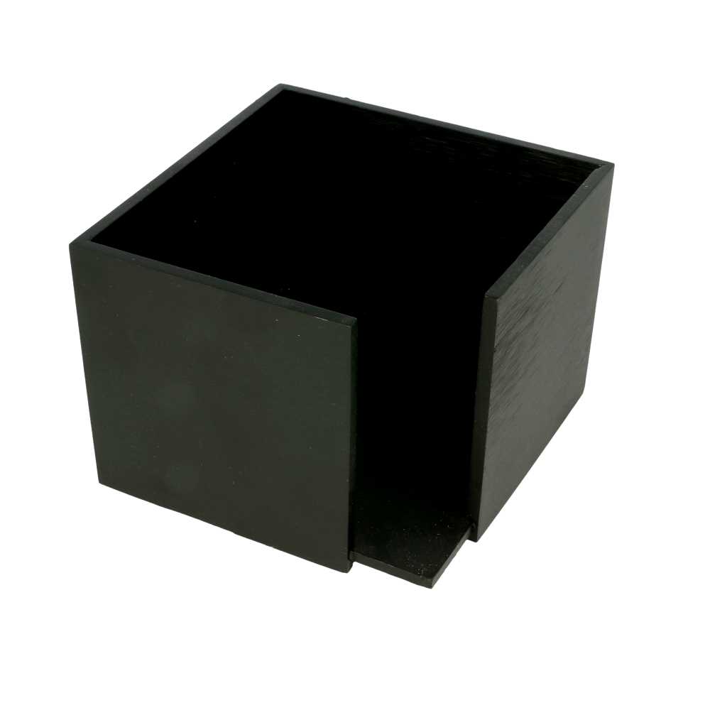 [210.40] Servilletero 13,5X13,5X10 Cm Negro Bambú (1 Unid.)