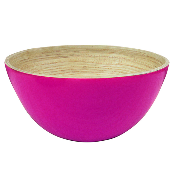 [208.04] Boles Ø 25,5X12 Cm Fucsia Bambú (1 Unid.)