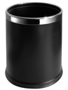 PAPELERA REDONDA 10L NEGRO DOBLE PARED OFICINA