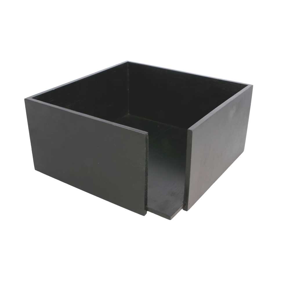 [225.39] Servilletero 21X21X10 Cm Negro Bambú (1 Unid.)