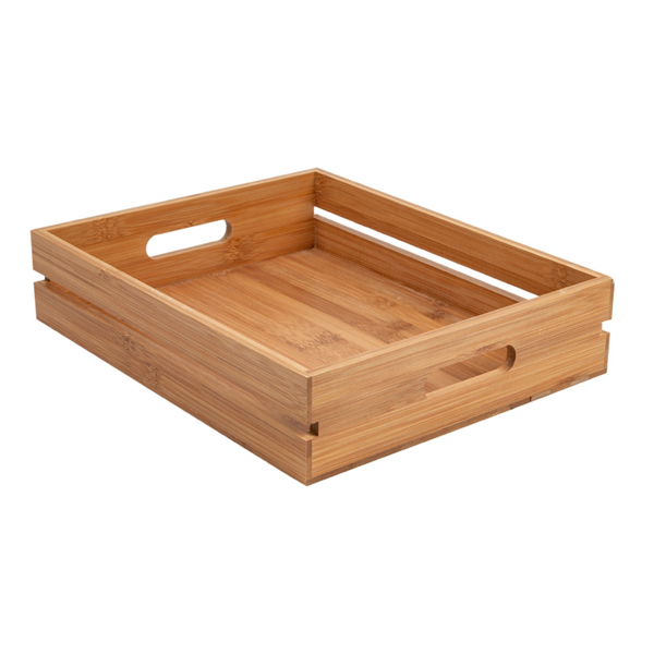 CAJA PORTABLE 32,5x26,5x7 CM NATURAL BAMBÚ (1 UNID.)