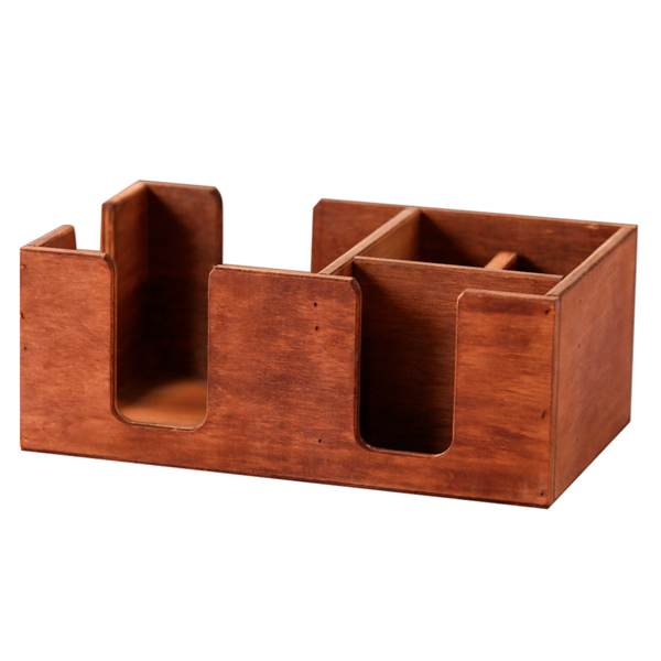 [212.24] Cajas Presentación Con Compartimentos 27X17X10 Cm Natural Madera (1 Unid.)