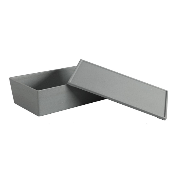[265.09] Serving Box Con Tapa 'Asami Ware' 3,8 L 32,5X17,9X9,5 Cm Gris Melamina (1 Unid.)