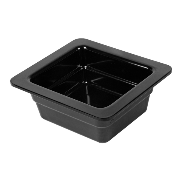 [161.88] CUBETAS GN 1/6 6,5 (h) CM NEGRO MELAMINA (6 UNID.)