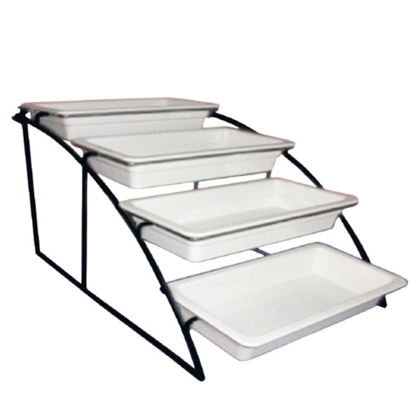 [161.70] SOPORTE 4 NIVELES CUBETAS GN 1/3 36 x 52,5 x 32,5 CM NEGRO HIERRO (1 UNID.)