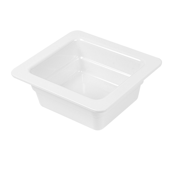 [161.80] Cubetas Gn 1/6 6,5 (H) Cm Blanco Melamina (6 Unid.)