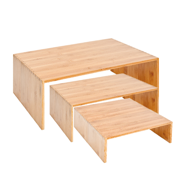 [216.98] 3 U. ELEVADORES BUFFET GRANDES NATURAL BAMBÚ (1 UNID.)