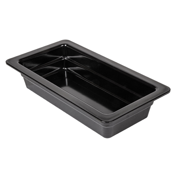 [161.87] Cubetas Gn 1/3 32,5 X 17,5 X 6,5 (H) Cm Negro Melamina (6 Unid.)