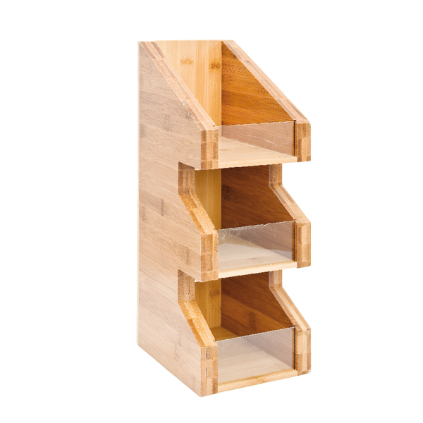 [217.30] ORGANIZADOR CONDIMENTOS 15x18x40 CM NATURAL BAMBÚ (4 UNID.)