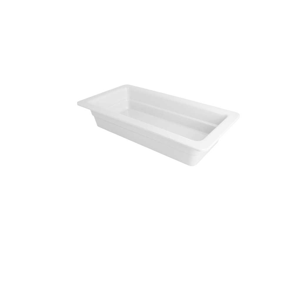 [161.79] Cubetas Gn 1/3 32,5 X 17,5 X 6,5 (H) Cm Blanco Melamina (6 Unid.)