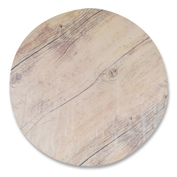 [208.43] Tablas Redondas 'asami Ware' Ø 43 X 0,4 Cm Símil Madera Melamina (3 Unid.)