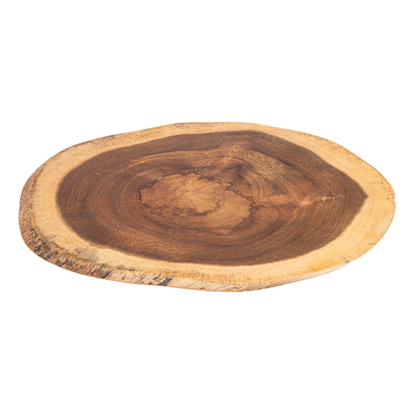 Tabla Presentación Ovalada 40,6X20,3X1,9 Cm Natural Madera (6 Unid.)
