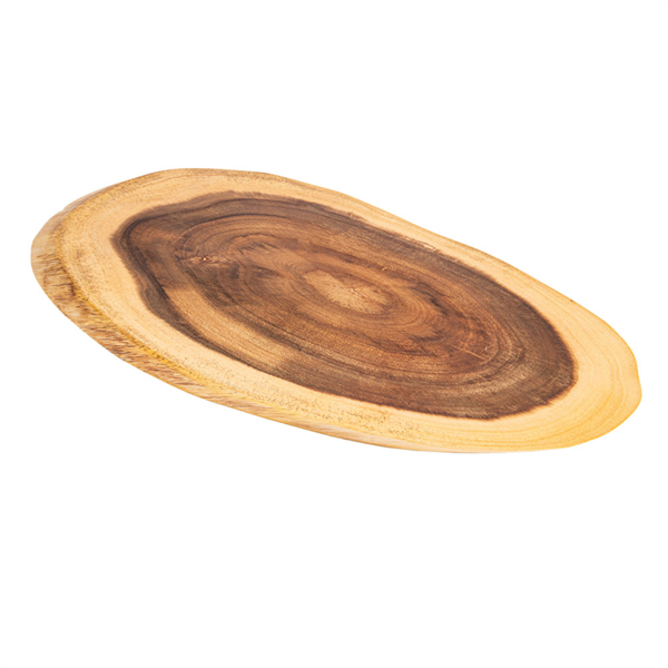 TABLA PRESENTACIÓN OVALADA 50,8x20,3x1,9 CM NATURAL MADERA (6 UNID.)