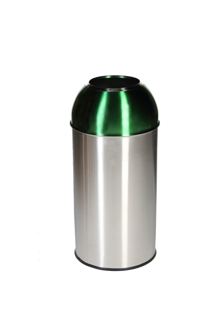 [8991423] Papelera Open Dome Verde Areas Comunes