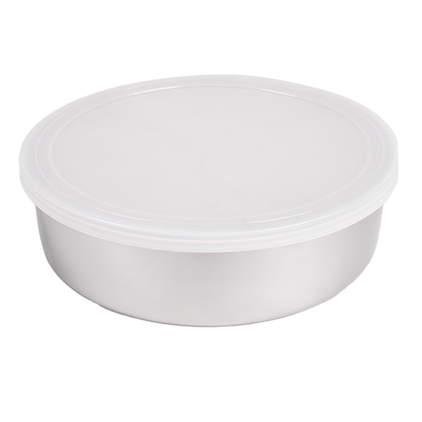 [265.50] Bol Con Tapa 'Artinox' 1080 Ml Ø18X5,5 Cm Plateado Inox + Ldpe (24 Unid.)
