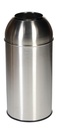 PAPELERA DE ACERO INOXIDABLE OPEN DOME AREAS COMUNES