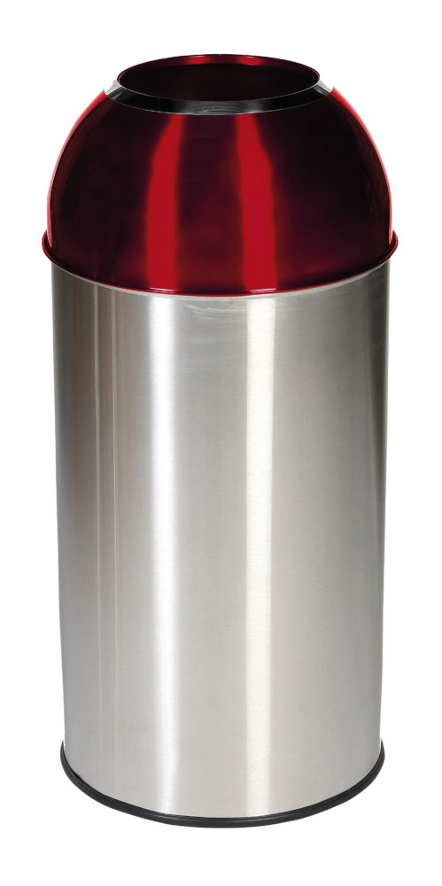 PAPELERA OPEN DOME ROJO AREAS COMUNES
