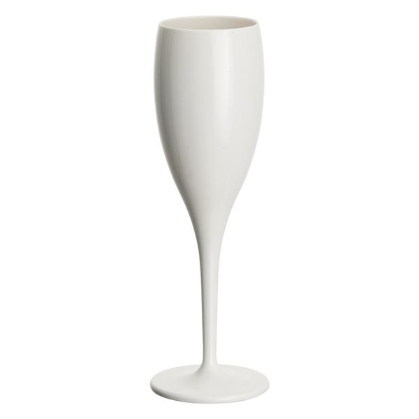 [263.91] COPAS CHAMPÁN 130 ML Ø 5,2/6,2x19,1 CM BLANCO POLICARBONATO (12 UNID.)