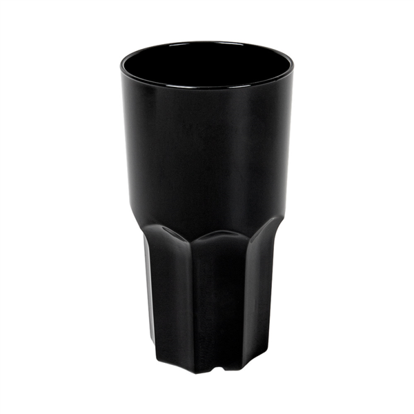 Vasos Apilables 460 Ml Ø 8,2/6,2X15,1 Cm Negro Policarbonato (12 Unid.)