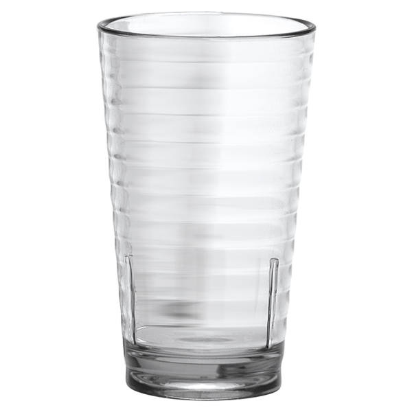 [207.86] Vasos Con Relieve 400 Ml Ø 8/5,5X13,5 Cm Transparente Policarbonato (24 Unid.)