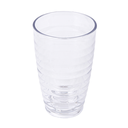 VASOS CON RELIEVE 380 ML Ø 8/5,1x12,8 CM TRANSPARENTE POLICARBONATO (72 UNID.)