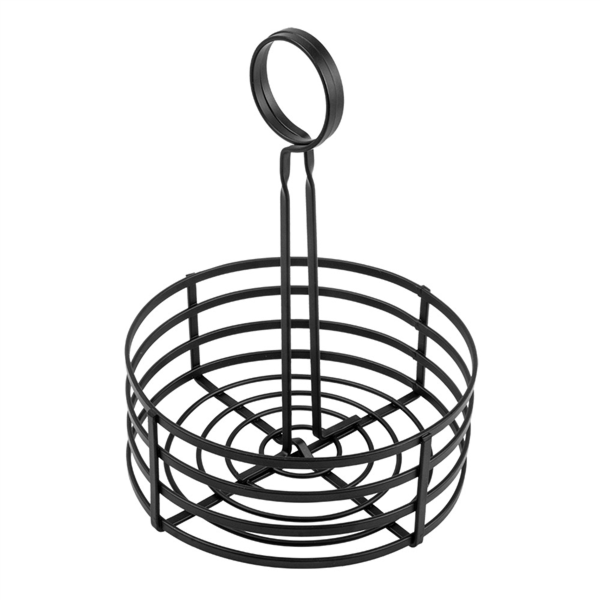 [198.17] Cesta Condimentos Ø 15,5X20 Cm Negro Hierro (1 Unid.)