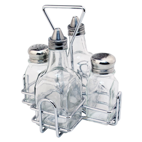 Set De Aliño 4 Piezas 16X14X17,6 Cm Plateado Inox (1 Unid.)