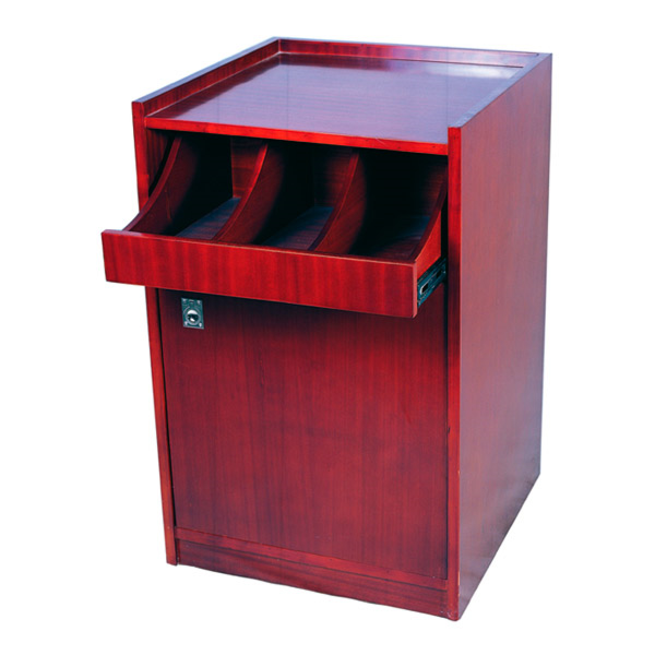 [127.17] MUEBLE PARA CUBIERTOS Y VAJILLA SIMPLE 55x53,5x82 CM MARRÓN ROJIZO MADERA (1 UNID.)