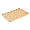 BANDEJA SÍMIL MIMBRE RECTANGULAR PARA QUESO 52,5x30x3 CM NATURAL PP (1 UNID.)