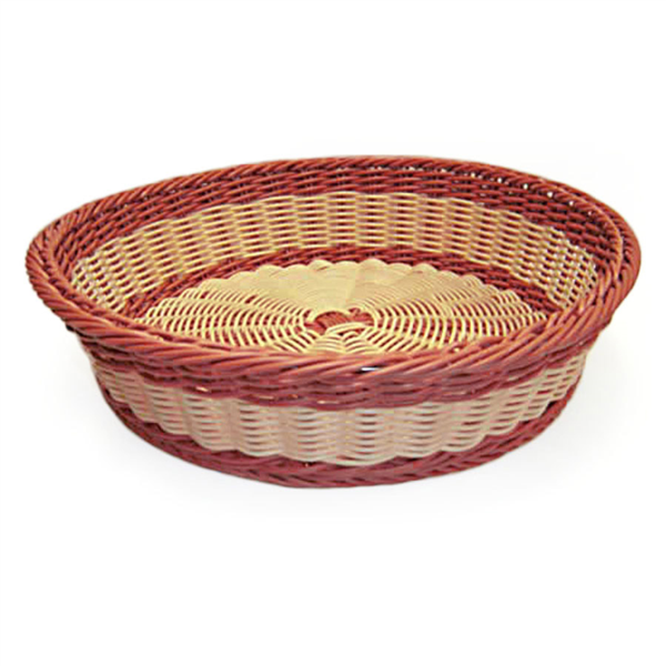 [193.10] Cesta Pastelería Símil Mimbre Redonda Ø 40X10 Cm Natural Pp (1 Unid.)