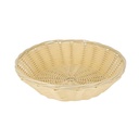 CESTAS SÍMIL MIMBRE REDONDAS Ø 21x6 CM NATURAL PP (12 UNID.)