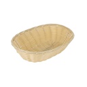 CESTAS SÍMIL MIMBRE OVALES 21x17x6 CM NATURAL PP (12 UNID.)