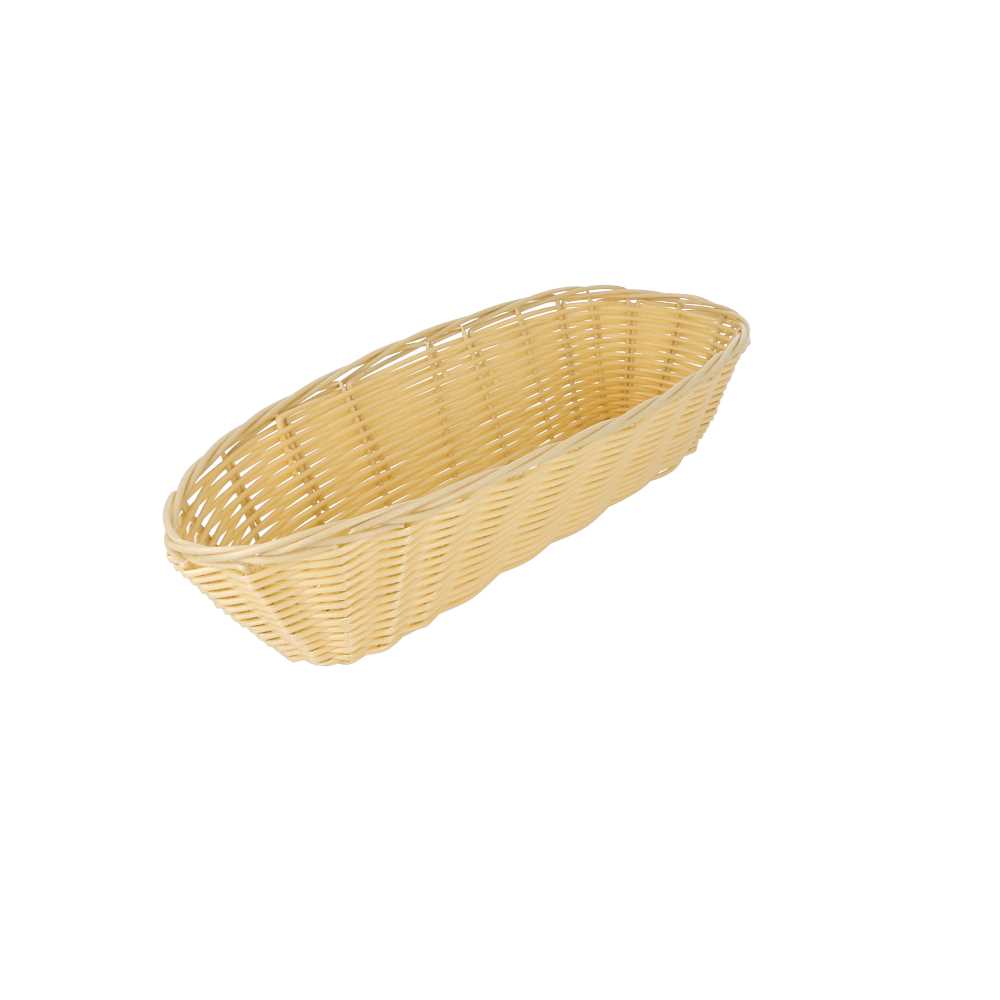 Cestas Símil Mimbre Alargadas 33X13X7,5 Cm Natural Pp (12 Unid.)