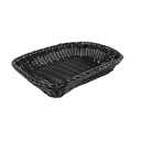 CESTAS SÍMIL MIMBRE RECTANGULARES 30x22x7 CM NEGRO PP (12 UNID.)