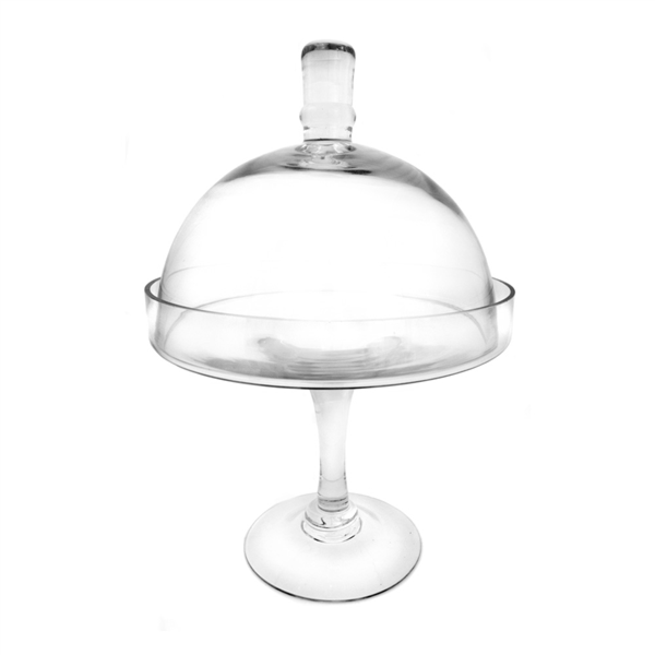[212.10] Expositor Pasteles Con Cúpula Ø 15/27,5X45,3 Cm Transparente Cristal (1 Unid.)