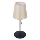LÁMPARA LED INALÁMBRICA 3 NIVELES 4000 mAH Ø 12,5x33 CM NEGRO/NATURAL METAL (1 UNID.)
