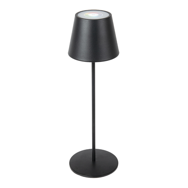 [266.13] LÁMPARA LED INALÁMBRICA + DIMMER 4000 mAH Ø 12x38 CM NEGRO METAL (1 UNID.)